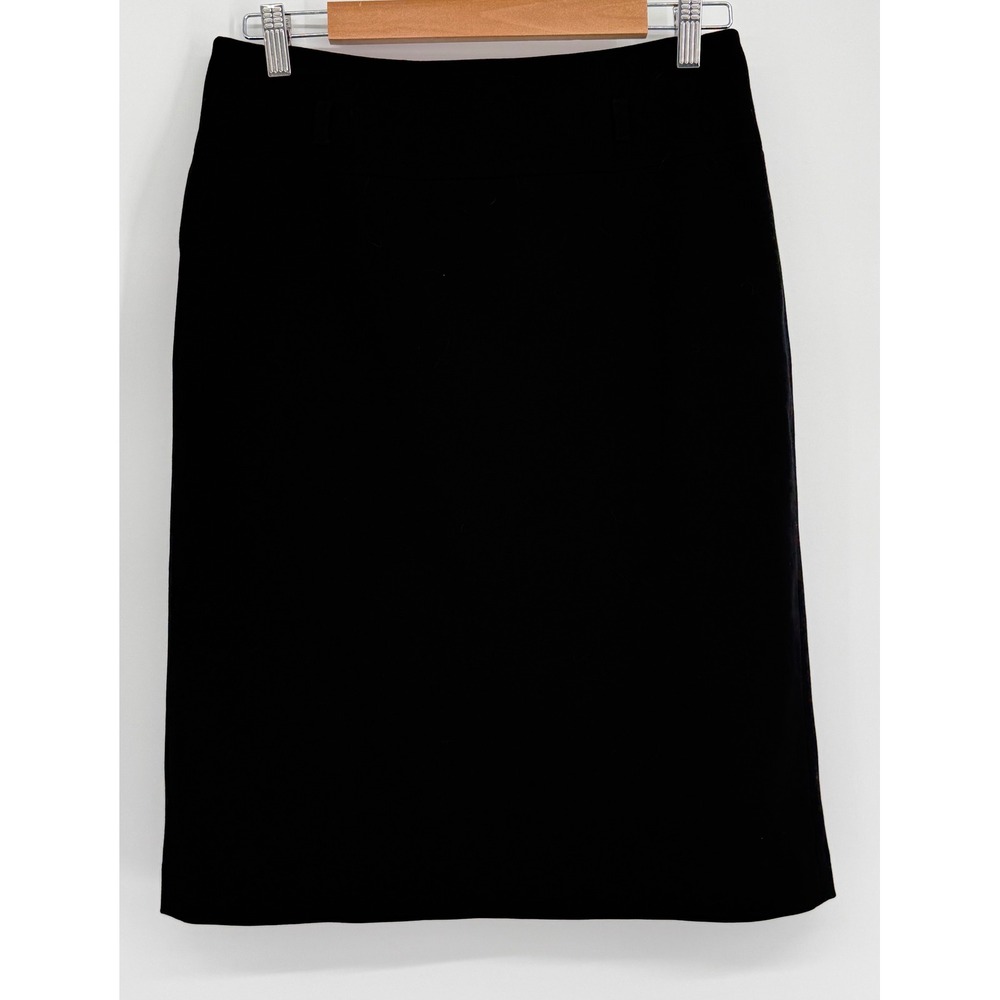 Apt 9 Womens Black Pencil Skirt Sz 10 Solid Stretch Lined Career Workwear